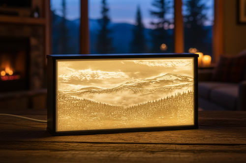 Colorado Rocky Mountain Night Light Box